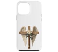 White Rose Flower Christian Cross For Women and Blessed Mom Carcasa para iPhone 13 Pro MAX