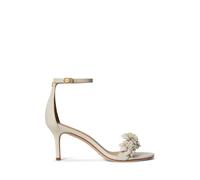 White Sandalia Allie de napa con tacón medio EU 36