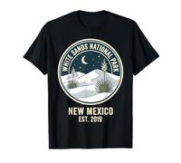 White Sands National Park Nuevo México Vintage Night YUCCA Art Camiseta