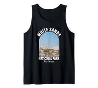 White Sands National Park Nuevo México Vintage Retro Diseño Camiseta sin Mangas