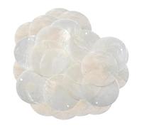 White Scallops Shell, 100PCS Shells With Holes Shells, Round Shells With Holes, Natural Mother Of Pearl Shell Pendants Flat Round Disc Coin Seashells Pendants For Crafting, Jewelry Making