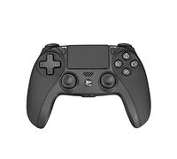 White Shark, Armageddon, Controlador de Juegos Compatible con PS3 y PS4, Diseño Ergonómico con 15 Teclas + 2 Analógicos + Touchpad, Doble Vibración, Interfaz Micro USB/Bleutooth, Negro