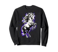 White Shire Horse Purple Aura Equestrian Cría Sudadera