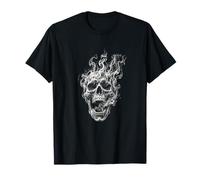 White Skull Gothic Dark Art Men - Rock Biker Gift Camiseta