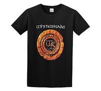 White Snake Whitesnake Rock Band Unisex 100% Cotton Short-Sleeve T-Shirts Black S