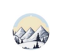 White Snowy Mountains - Juego de 4 tarjetas aromáticas para colgar en el armario, baño, ambientadores de coche, de larga duración