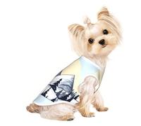 White Snowy Mountains Pet - Camiseta transpirable sin mangas para perros pequeños y gatos, suave, ligera y elegante