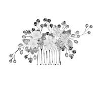White Soft Ceramic Flower Women's Hair Comb Pearl Rhinestone Daily Clip Wedding Party Bridal Jewelry Headdress(J6592S)