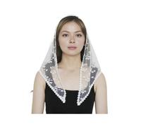(White) Sophisticated White Sheer Headscarf Soft Polyester Hijab Wrap Fashionable Headscarf Hairpieces Wrap for Fashion Females White