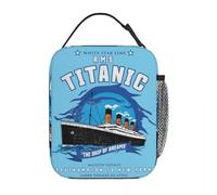 White Star Line RMS Titanic Bolsa de Comida Aislante para niños para Regalos para Alimentos Bolsas de Comida y Enfriador térmico Impermeable para el Colegio