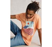 White Stuff Abersoch Surfs Up Graphic Tee Pink Print Talla: S | Camisetas con Decoración Impresa Outlet | Hombre | Rosa