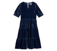 White Stuff Allie Velvet Dress Deep Blue Talla: 10 | Vestidos Midi Outlet | Mujer | Azul