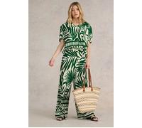 White Stuff Elisa Eco Vero Top Green Printed Talla: 10 | Blusas Outlet | Mujer | Verde