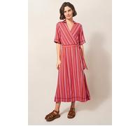 White Stuff Felicity Linen Blend Dress Pink Multi Talla: 10 | Vestidos Midi Outlet | Mujer | Blanco