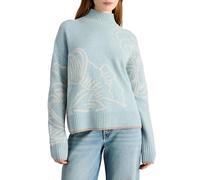 White Stuff Fenella - Jersey Floral con Cuello de Embudo, Ajuste Regular, Mezcla de Lana y Nailon, Color Azul Multi - Talla 18