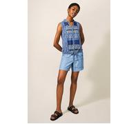 White Stuff Flowing Graes Jersey Shirt Blue Printed Talla: 12 | Camisetas de Tirantes Outlet | Mujer | Azul