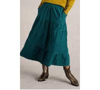 White Stuff Jenna Cord Tiered Skirt Dark Green Talla: 18R | Faldas midi Outlet | Mujer | Verde