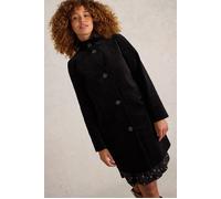 White Stuff Karla Velvet Coat Pure Black Talla: 12R | Outlet | Mujer | Negro