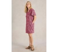 White Stuff Lindsay Linen Blend Dress Pink Print Talla: 10 REGULAR | Vestidos Midi Outlet | Mujer | Blanco