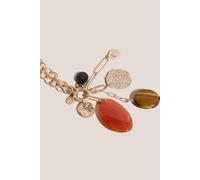 White Stuff Long Chain Stone Necklace Brown Multi Talla: OS | Collares Outlet | Mujer | Marrón