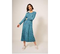 White Stuff Madeline Eco Vero Jersey Dre Teal Talla: 16 REGULAR | Vestidos Midi Outlet | Mujer | Cian