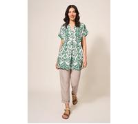 White Stuff Marianne Linen Tunic Green Talla: 8 | Blusas Outlet | Mujer | Blanco