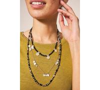 White Stuff Multi Layer Bead Necklace Black Multi Talla: OS | Collares Outlet | Mujer | Negro