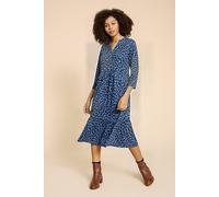 White Stuff Naya Jersey Dre Blue Printed Talla: 8R | Vestidos Midi Outlet | Mujer | Azul