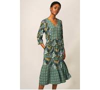 White Stuff Norah Midi Dress Green Multi Talla: 18 | Vestidos midi Outlet | Mujer | Verde