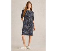 White Stuff Olivia Jersey Dress Navy Print Talla: 10R | Vestidos Midi Outlet | Mujer | Azul