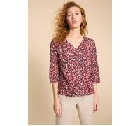 White Stuff Rae Cotton Top Pink Printed Talla: 12 | Blusas Outlet | Mujer | Rosa
