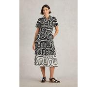 White Stuff Rua Jersey Shirt Dress Black Print Talla: 10 REGULAR | Vestidos Midi Outlet | Mujer | Negro