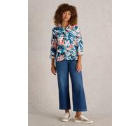 White Stuff Sophie Organic Cotton Shirt Ivory Print Talla: 8 | Manga Larga Outlet | Mujer | Blanco
