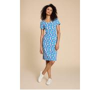 White Stuff Tallie Eco Vero Jersey Dre Teal Printed Talla: 14P | Vestidos Midi Outlet | Mujer | Cian