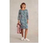White Stuff Tallie Jersey Dress Teal Print Talla: 10R | Vestidos Midi Outlet | Mujer | Cian