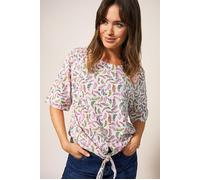 White Stuff Tie Hem Top Natural Printed Talla: 14 PETITE | Blusas Outlet | Mujer