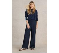 White Stuff Una Tweedy Wide Leg Trouser Navy Multi Talla: 18/R | Pantalones Outlet | Mujer | Azul