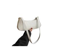 (White) Stylish and Unique Women's Fashion Underarm Bag Durable PU Handbag Perfect for Daily Use Work and Dates White