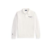 White Sudadera con cuello de polo y logotipo XS