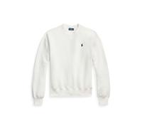 White Sudadera de felpa con cuello redondo XXS