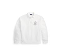White Sudadera de felpa con gráfico Relaxed M