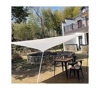 White Sun Shade Sail Rectangle Outdoor Sunshade Cloth Awning 2x4m 3x5m Polyester Sunscreen Fabric with Rope 95% UV Block Waterproof for Yard Patio Garden Carpo