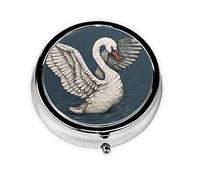 White Swan - Caja de almacenamiento para medicinas, organizador portátil de bolsillo para medicinas