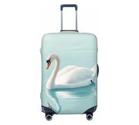 White Swan Swimming in The Lake - Fundas elásticas para equipaje de viaje, a prueba de polvo, resistente a los arañazos, protector de maleta de 22 a 24 pulgadas