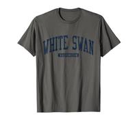 White Swan Washington WA College University Style Azul Camiseta