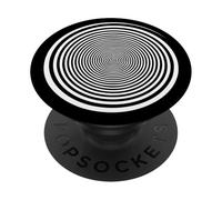 White Swirl Self Hipnosis Hipnótico Trance Trippy Espiral Laberinto PopSockets PopGrip Adhesivo