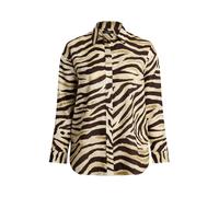 White Tallas Grandes - Camisa de lino estampada Relaxed Fit 52-54