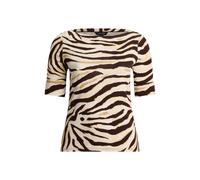 White Tallas Grandes - Camiseta elástica con estampado de cebra 52-54