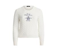 White Tallas Grandes - Jersey en punto de ochos con escudo 48-50