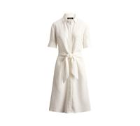 White Tallas Pequeña - Vestido camisero de lino anudado 38